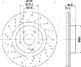 Ashika 60-00-0541 - Disque de frein cwaw.fr