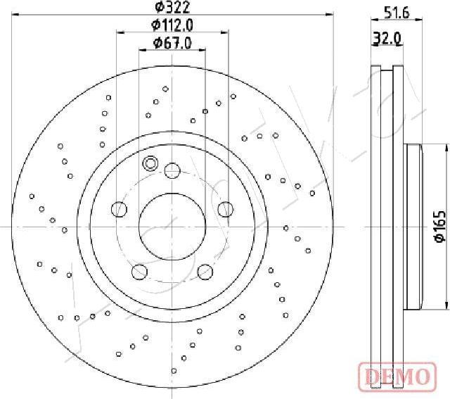 Ashika 60-00-0528C - Disque de frein cwaw.fr