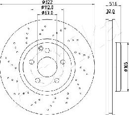 Ashika 60-00-0528 - Disque de frein cwaw.fr