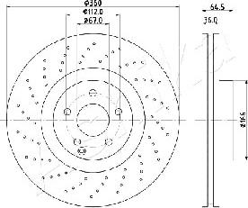 Ashika 60-00-0527 - Disque de frein cwaw.fr