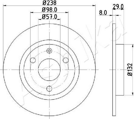 Ashika 60-00-0639C - Disque de frein cwaw.fr