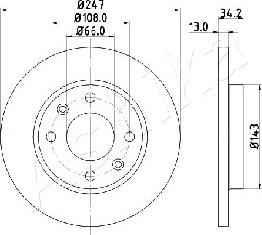 Ashika 60-00-0630 - Disque de frein cwaw.fr