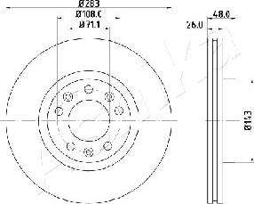 Ashika 60-00-0633 - Disque de frein cwaw.fr