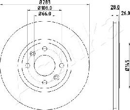 Ashika 60-00-0627 - Disque de frein cwaw.fr