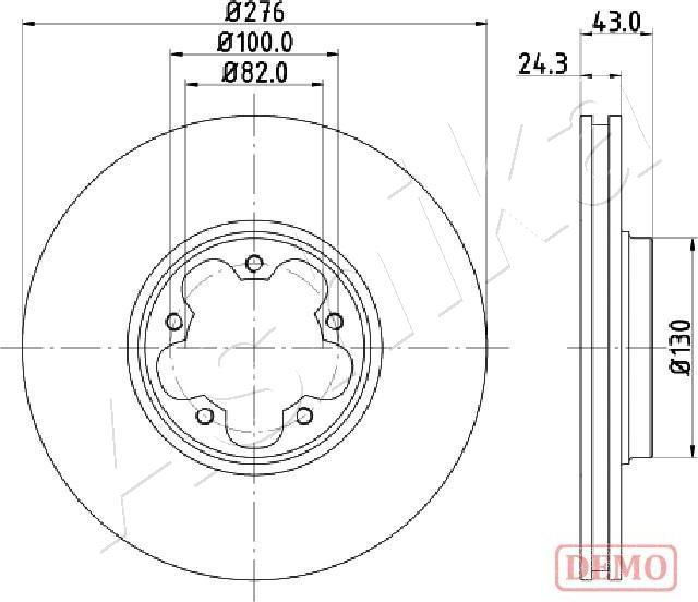 Ashika 60-00-0356C - Disque de frein cwaw.fr