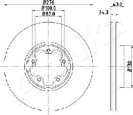 Ashika 60-00-0356 - Disque de frein cwaw.fr