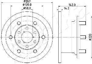 Ashika 60-00-0254 - Disque de frein cwaw.fr