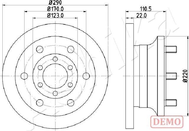 Ashika 60-00-0256C - Disque de frein cwaw.fr