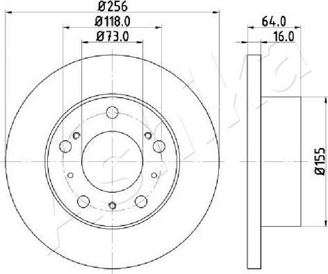 Ashika 60-00-0267C - Disque de frein cwaw.fr