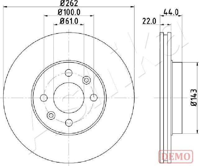 Ashika 60-00-0709C - Disque de frein cwaw.fr