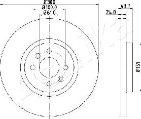 Ashika 60-00-0705 - Disque de frein cwaw.fr