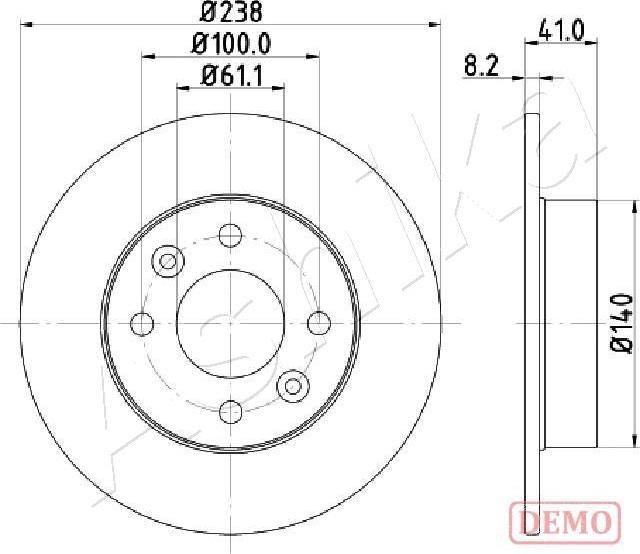 Ashika 60-00-0700C - Disque de frein cwaw.fr