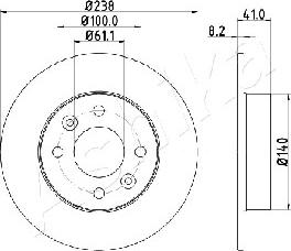 Ashika 60-00-0700 - Disque de frein cwaw.fr