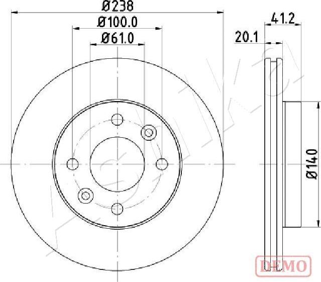 Ashika 60-00-0708C - Disque de frein cwaw.fr