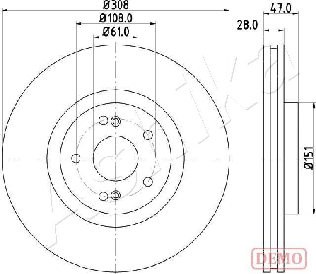 Ashika 60-00-0703C - Disque de frein cwaw.fr