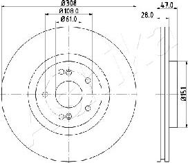 Ashika 60-00-0703 - Disque de frein cwaw.fr