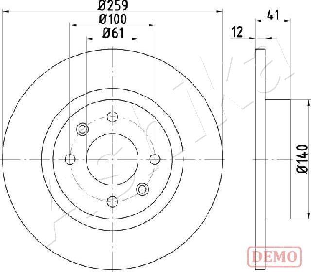 Ashika 60-00-0719C - Disque de frein cwaw.fr