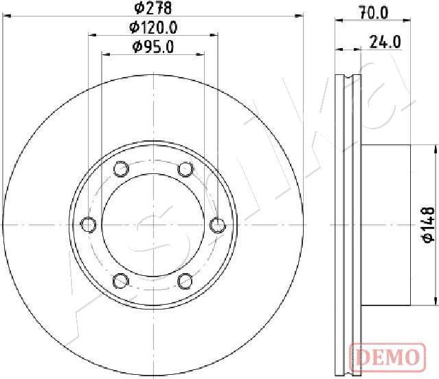 Ashika 60-00-0715C - Disque de frein cwaw.fr