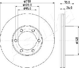 Ashika 60-00-0715 - Disque de frein cwaw.fr