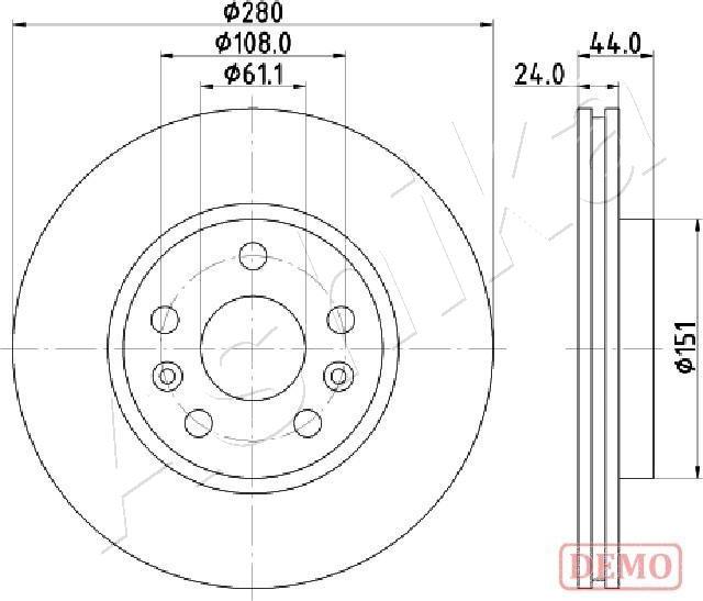 Ashika 60-00-0716C - Disque de frein cwaw.fr