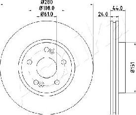 Ashika 60-00-0710 - Disque de frein cwaw.fr