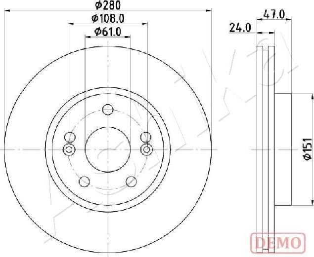 Ashika 60-00-0711C - Disque de frein cwaw.fr