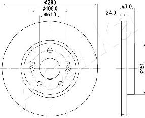 Ashika 60-00-0711 - Disque de frein cwaw.fr