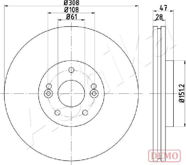 Ashika 60-00-0713C - Disque de frein cwaw.fr