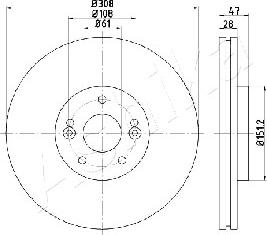 Ashika 60-00-0713 - Disque de frein cwaw.fr