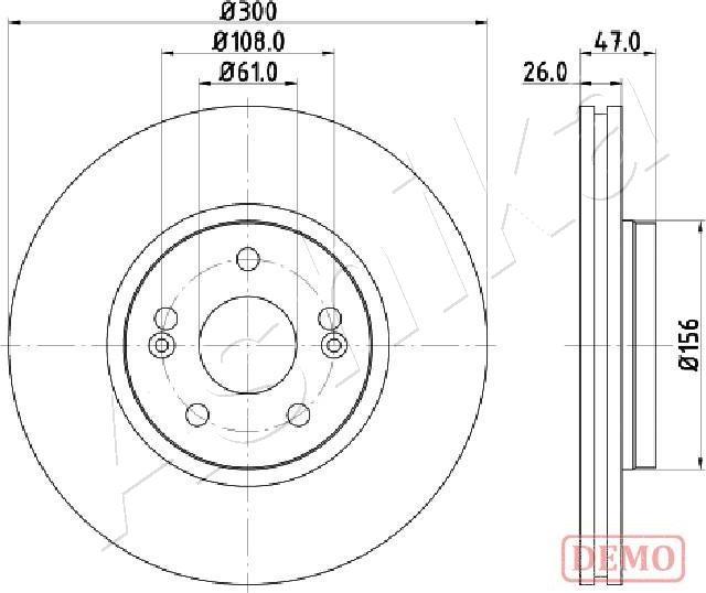 Ashika 60-00-0712C - Disque de frein cwaw.fr