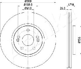 Ashika 60-00-0712 - Disque de frein cwaw.fr