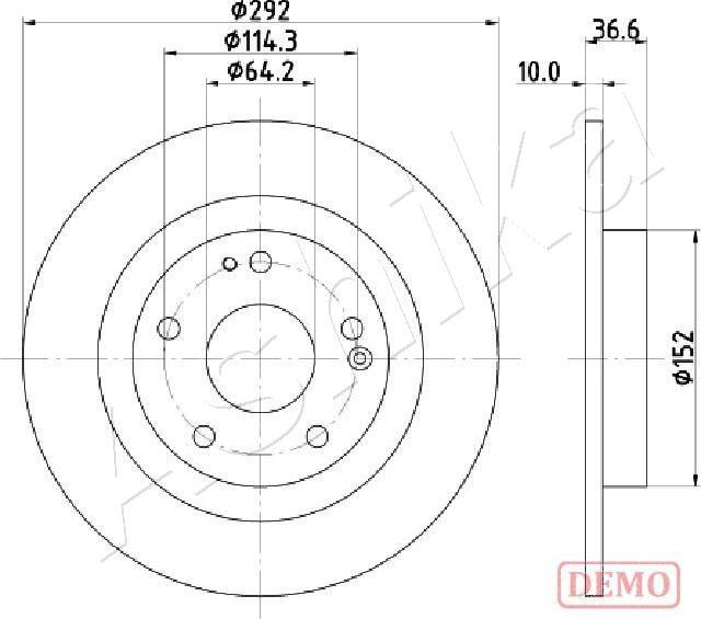 Ashika 61-04-427C - Disque de frein cwaw.fr