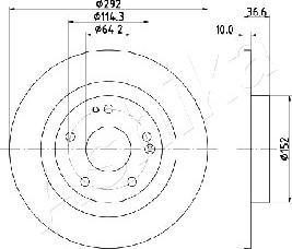 Ashika 61-04-427 - Disque de frein cwaw.fr