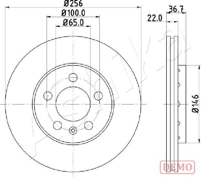 Ashika 61-00-0904C - Disque de frein cwaw.fr