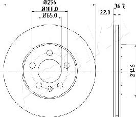 Ashika 61-00-0904 - Disque de frein cwaw.fr