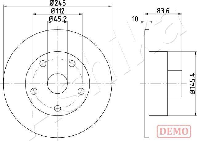 Ashika 61-00-0906C - Disque de frein cwaw.fr