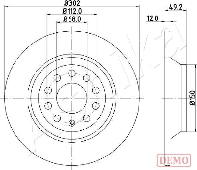 Ashika 61-00-0915C - Disque de frein cwaw.fr