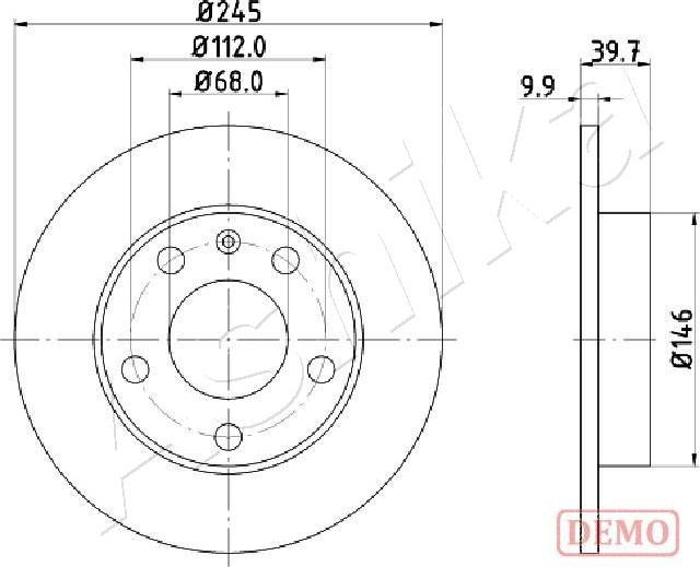 Ashika 61-00-0929C - Disque de frein cwaw.fr