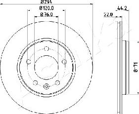 Ashika 61-00-0925 - Disque de frein cwaw.fr