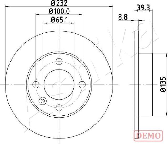 Ashika 61-00-0921C - Disque de frein cwaw.fr