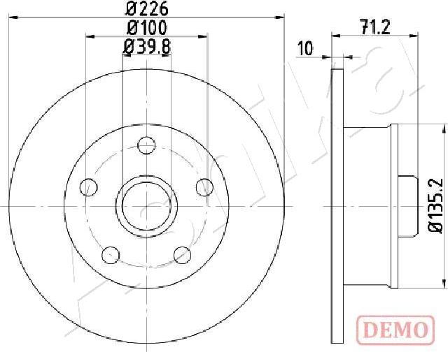 Ashika 61-00-0923C - Disque de frein cwaw.fr