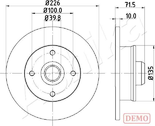 Ashika 61-00-0922C - Disque de frein cwaw.fr