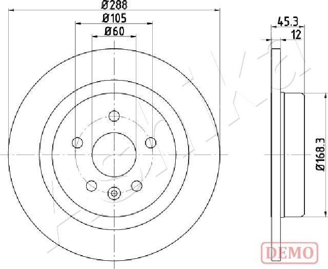 Ashika 61-00-0404C - Disque de frein cwaw.fr