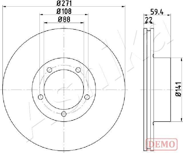 Ashika 61-00-0401C - Disque de frein cwaw.fr