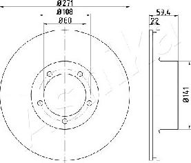 Ashika 61-00-0401 - Disque de frein cwaw.fr