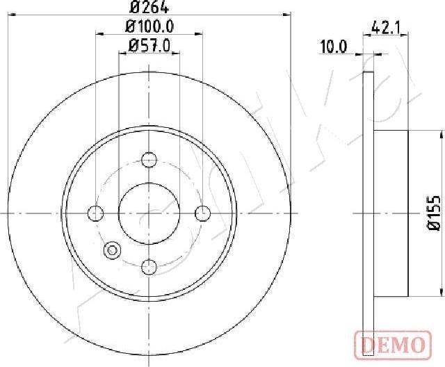 Ashika 61-00-0407C - Disque de frein cwaw.fr