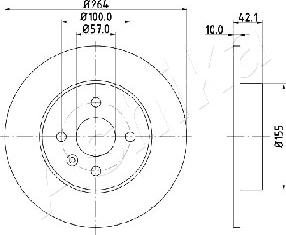 Ashika 61-00-0407 - Disque de frein cwaw.fr