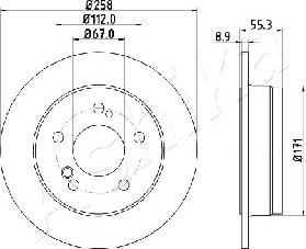 Ashika 61-00-0504 - Disque de frein cwaw.fr