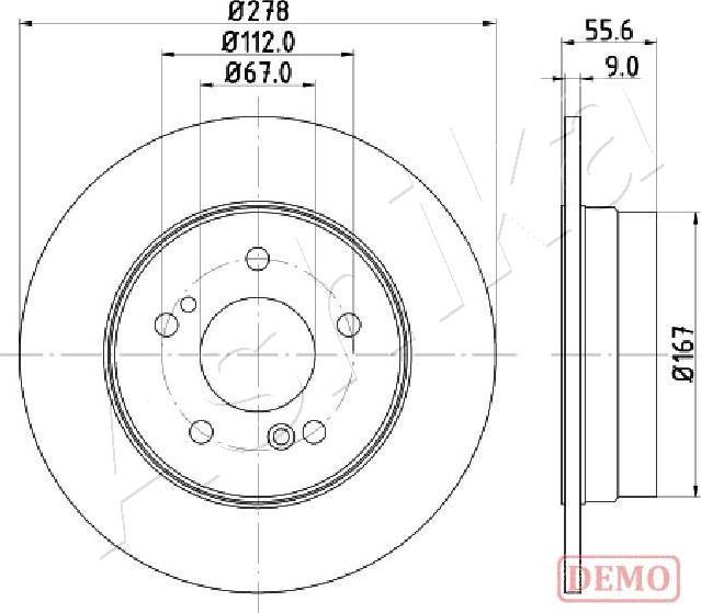 Ashika 61-00-0505C - Disque de frein cwaw.fr