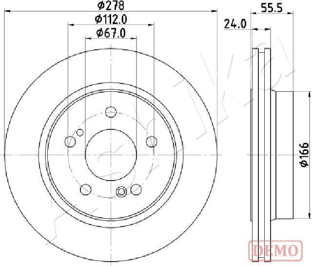 Ashika 61-00-0506C - Disque de frein cwaw.fr